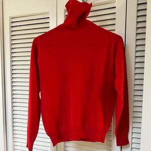 Vintage Red Turtleneck Sweater - Bold Red Knit